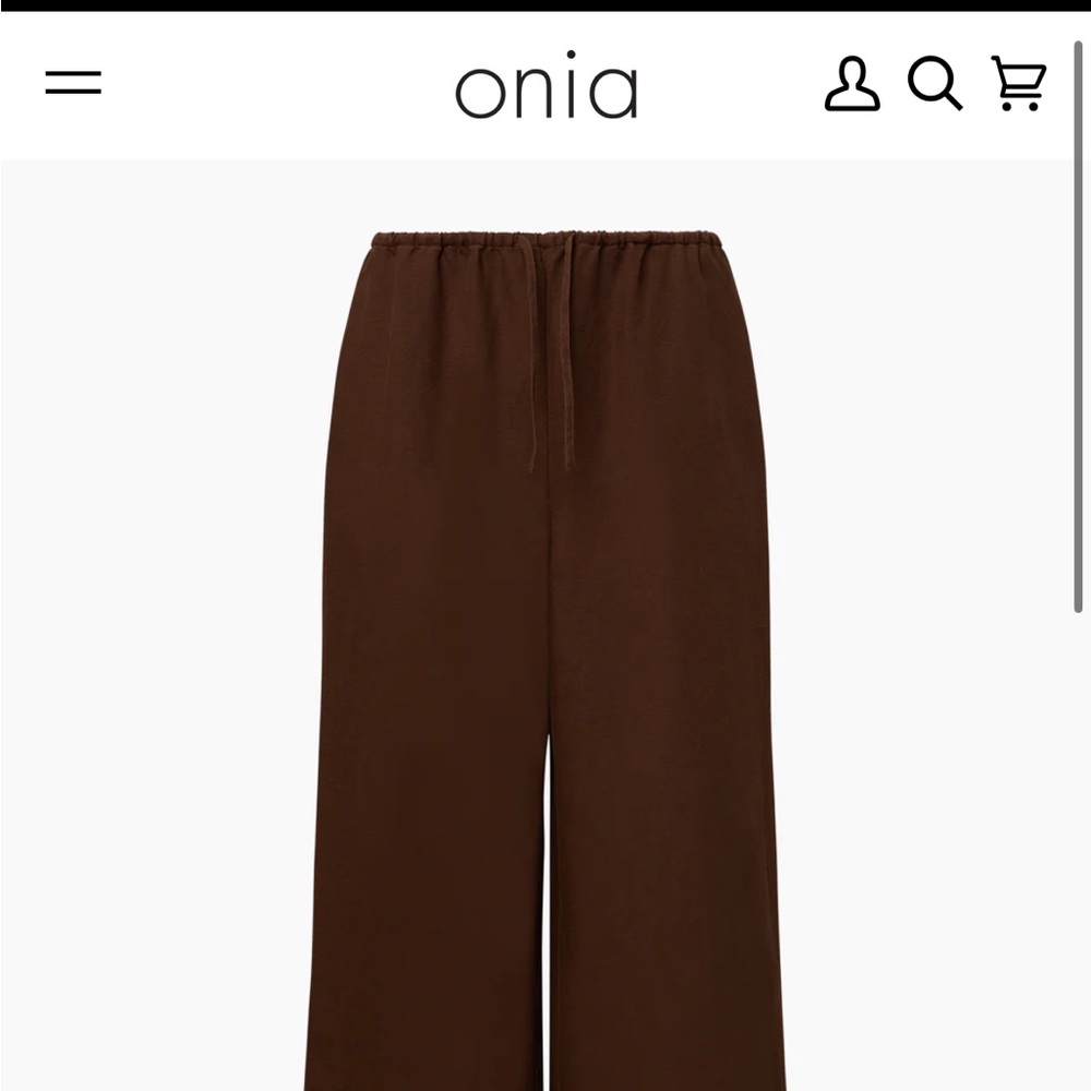 Onia brown linen pants